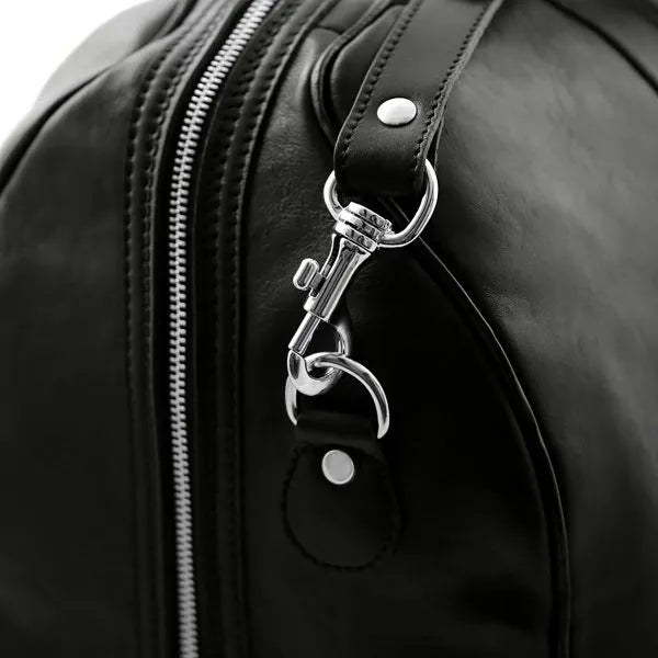 Large Vegetable-Tanned Full-Grain Leather Duffle Travel Bag