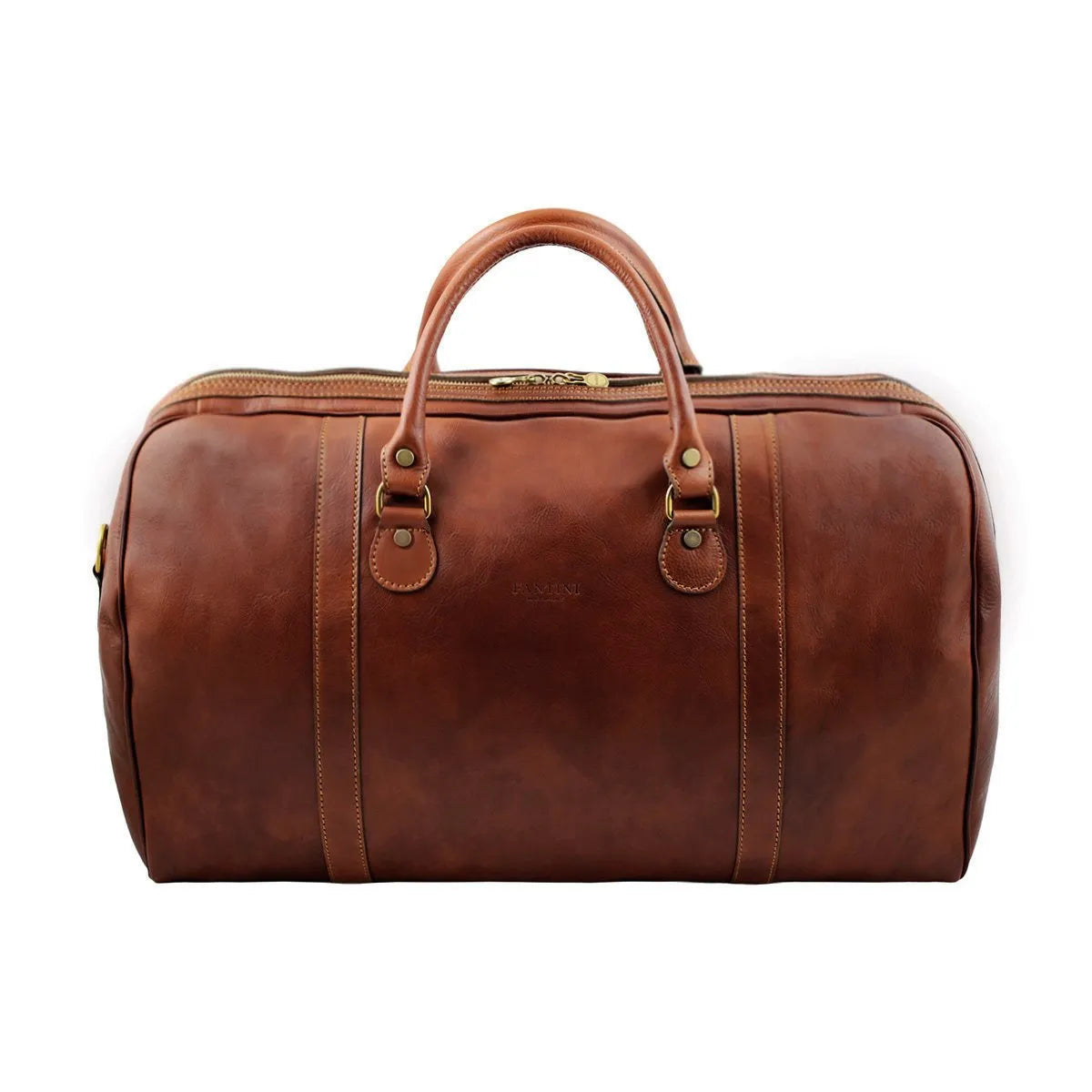 Large Vegetable-Tanned Full-Grain Leather Duffle Travel Bag